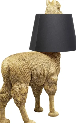 Lampy Podłogowe*KARE Design Lampa Podłogowa Złota Alpaka Z Czarnym Abażurem 81x108 Cm