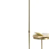 Lampy Podłogowe*KARE Design Lampa Podłogowa Złota Ze Stolikiem Abażur Lniany 155 Cm