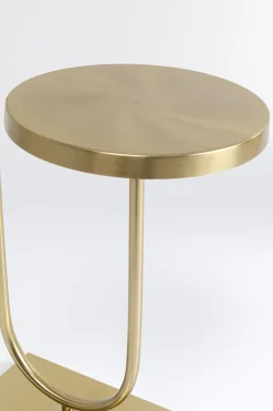 Lampy Podłogowe*KARE Design Lampa Podłogowa Złota Ze Stolikiem Abażur Lniany 155 Cm