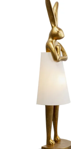 Lampy Podłogowe*KARE Design Lampa Podłogowa Złoty Królik Z Białym Abażurem 150 Cm