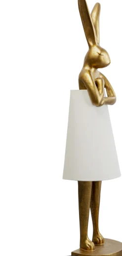 Lampy Podłogowe*KARE Design Lampa Podłogowa Złoty Królik Z Białym Abażurem 150 Cm