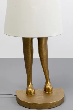 Lampy Podłogowe*KARE Design Lampa Podłogowa Złoty Królik Z Białym Abażurem 150 Cm