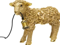 Lampy Stołowe*KARE Design Lampa Stołowa Animal Flower Sheep 47x36 Cm Złota