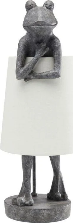 Lampy Stołowe*KARE Design Lampa Stołowa Animal Frog 23x58 Cm Szara