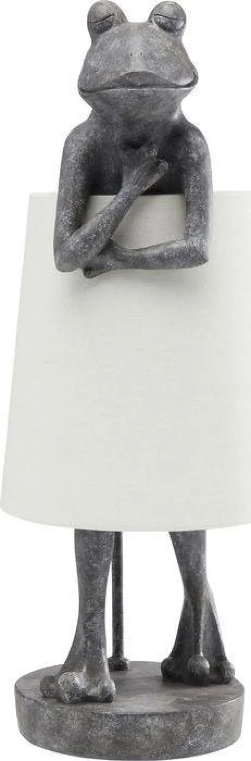 Lampy Stołowe*KARE Design Lampa Stołowa Animal Frog 23x58 Cm Szara
