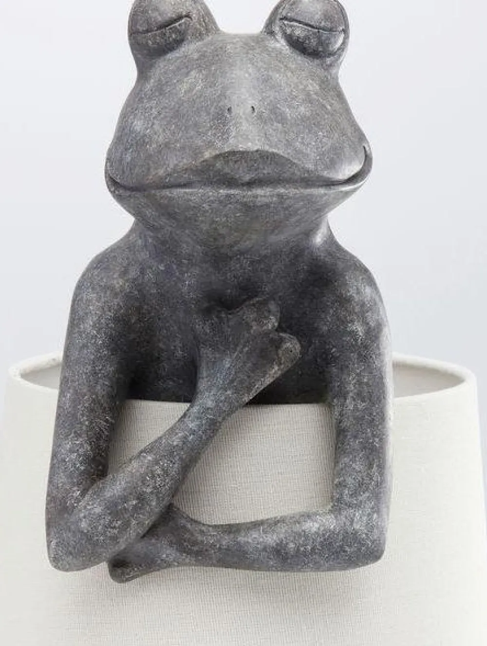 Lampy Stołowe*KARE Design Lampa Stołowa Animal Frog 23x58 Cm Szara