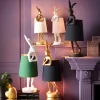 Lampy Stołowe*KARE Design Lampa Stołowa Animal Rabbit 23x68 Cm Złota - Klosz Czarny