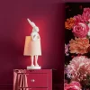Lampy Stołowe*KARE Design Lampa Stołowa Animal Rabbit 17x50 Cm Biała - Klosz Różowy