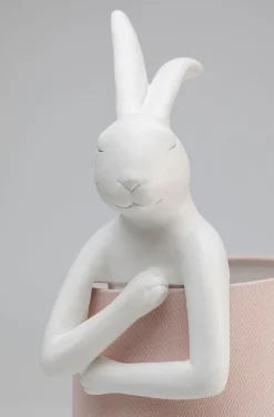 Lampy Stołowe*KARE Design Lampa Stołowa Animal Rabbit 17x50 Cm Biała - Klosz Różowy