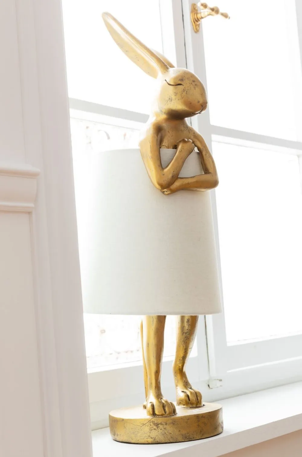 Lampy Stołowe*KARE Design Lampa Stołowa Animal Rabbit 23x68 Cm Złota