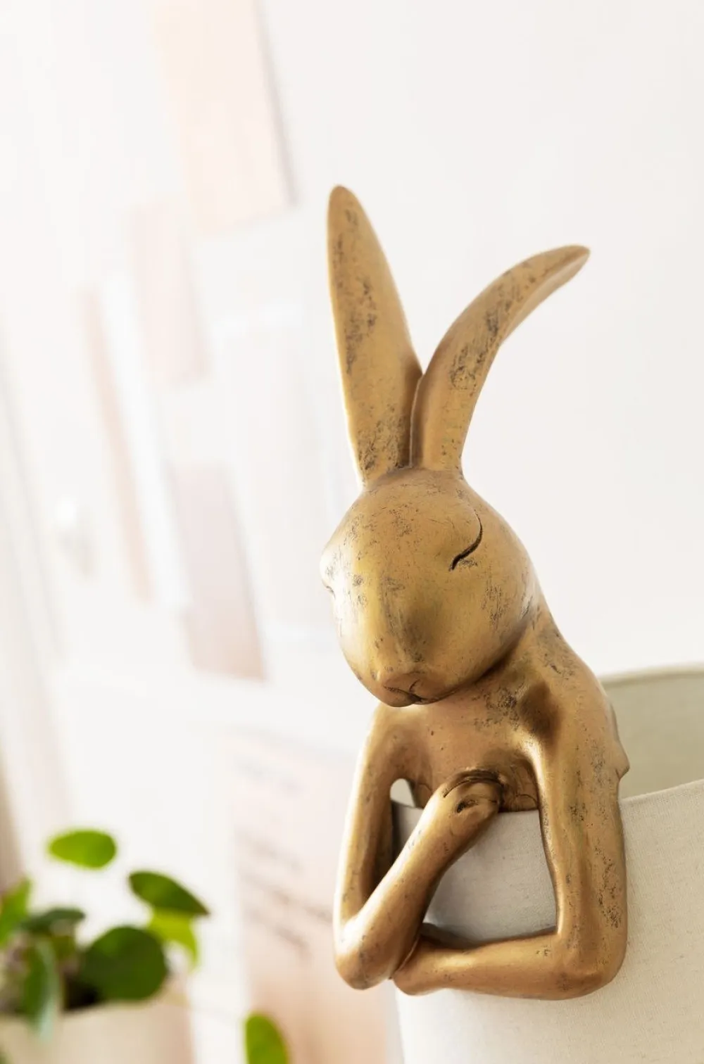 Lampy Stołowe*KARE Design Lampa Stołowa Animal Rabbit 23x68 Cm Złota