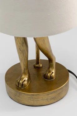 Lampy Stołowe*KARE Design Lampa Stołowa Animal Rabbit 17x50 Cm Złota - Klosz Biały