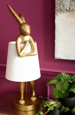 Lampy Stołowe*KARE Design Lampa Stołowa Animal Rabbit 31x88 Cm Złota
