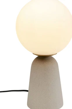 Lampy Stołowe*KARE Design Lampa Stołowa Beżowa Klosz Szklana Kula Ø16x31 Cm