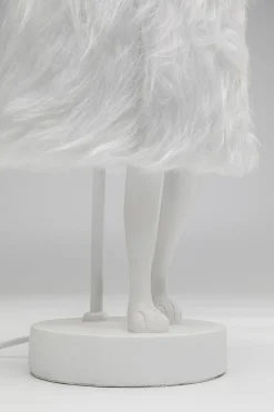 Lampy Stołowe*KARE Design Lampa Stołowa Biała Królik Abażur Futrzasty 50 Cm