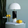 Lampy Stołowe*KARE Design Lampa Stołowa Biało-czarna Stalowa Emaliowana 51 Cm