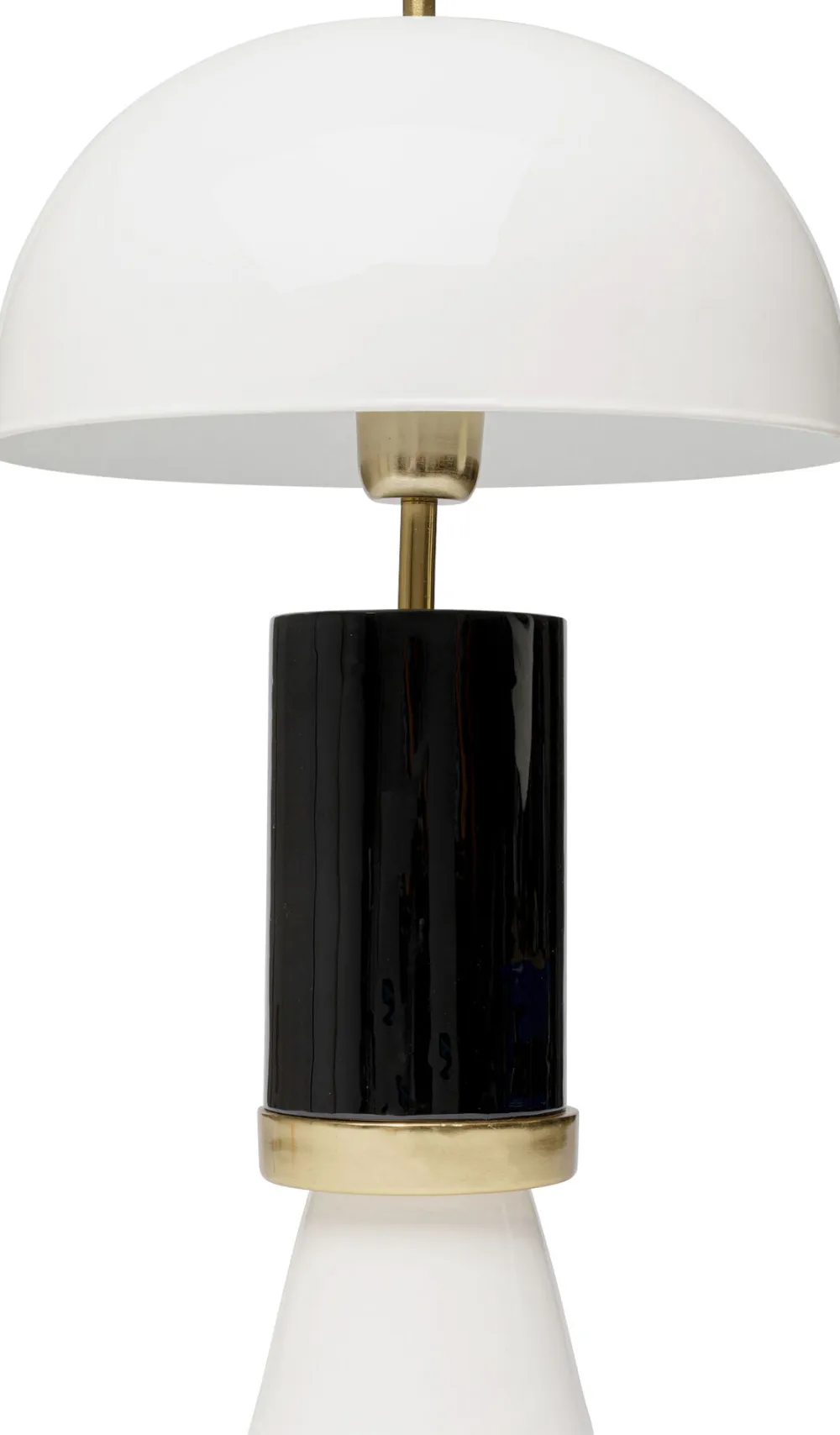 Lampy Stołowe*KARE Design Lampa Stołowa Biało-czarna Stalowa Emaliowana 51 Cm