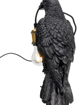Lampy Stołowe*KARE Design Lampa Stołowa Crow 14x34 Cm Czarna Matowa