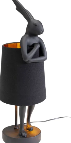 Lampy Stołowe*KARE Design Lampa Stołowa Czarna Matowa Królik 50 Cm