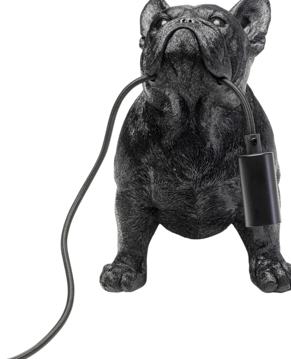 Lampy Stołowe*KARE Design Lampa Stołowa Czarna Motyw Zwierzęcy Pies 28x35 Cm