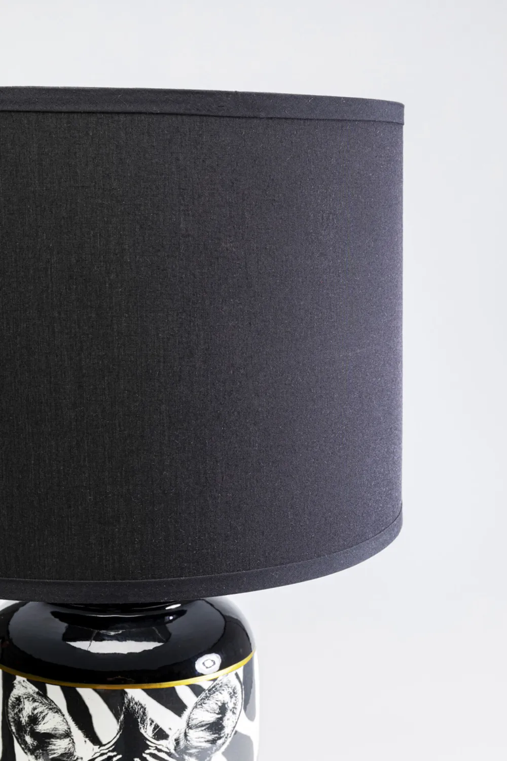 Lampy Stołowe*KARE Design Lampa Stołowa Czarno-biała Motyw Zebry 71 Cm Podstawa Z Porcelany