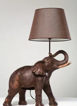 Lampy Stołowe*KARE Design Lampa Stołowa Elephant Safari 52x74 Cm Brązowa
