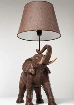 Lampy Stołowe*KARE Design Lampa Stołowa Elephant Safari 52x74 Cm Brązowa