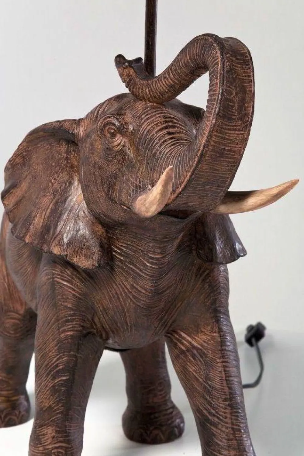 Lampy Stołowe*KARE Design Lampa Stołowa Elephant Safari 52x74 Cm Brązowa