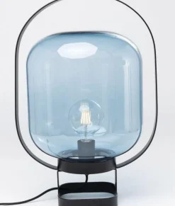 Lampy Stołowe*KARE Design Lampa Stołowa Jupiter 35x54 Cm Niebiesko-czarna