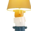 Lampy Stołowe*KARE Design Lampa Stołowa Kolorowa Kamionka I Bawełna Motyw Twarzy Ø25x45 Cm