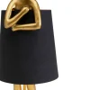 Lampy Stołowe*KARE Design Lampa Stołowa Królik Złoty Abażur Czarny 50 Cm