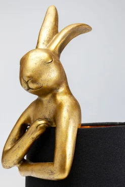 Lampy Stołowe*KARE Design Lampa Stołowa Królik Złoty Abażur Czarny 50 Cm
