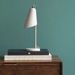 Lampy Stołowe*KARE Design Lampa Stołowa Mała Stalowa Kolor Beż 32 Cm