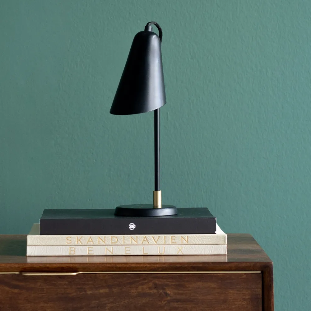 Lampy Stołowe*KARE Design Lampa Stołowa Mała Stalowa Kolor Czarny 32 Cm