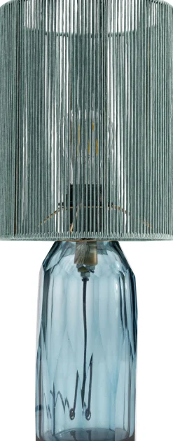Lampy Stołowe*KARE Design Lampa Stołowa Niebieska Szkło I Tkanina 42 Cm