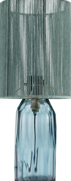 Lampy Stołowe*KARE Design Lampa Stołowa Niebieska Szkło I Tkanina 42 Cm