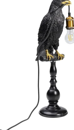 Lampy Stołowe*KARE Design Lampa Stołowa Sitting Crow 29x61 Cm Czarna Matowa