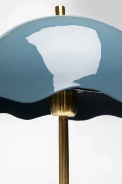 Lampy Stołowe*KARE Design Lampa Stołowa Stal I Marmur Klosz Niebieski Ø30x50 Cm