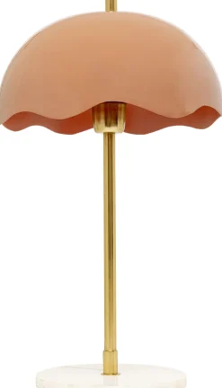 Lampy Stołowe*KARE Design Lampa Stołowa Stal I Marmur Klosz Różowy Ø30x50 Cm