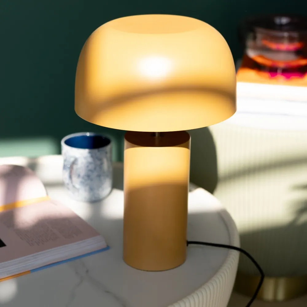 Lampy Stołowe*KARE Design Lampa Stołowa Stalowa W Kolorze Curry Ø25x38 Cm