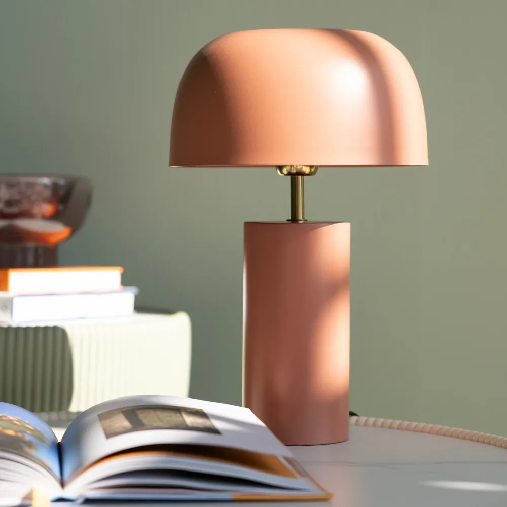 Lampy Stołowe*KARE Design Lampa Stołowa Stalowa W Kolorze Terakota Ø25x38 Cm