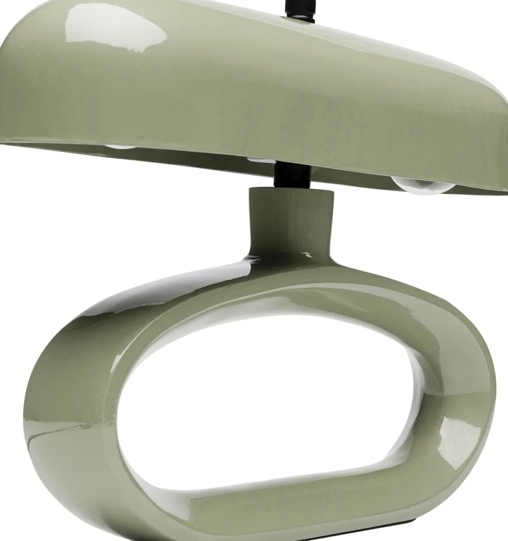 Lampy Stołowe*KARE Design Lampa Stołowa Stalowa W Kolorze Zielonym 37x26 Cm
