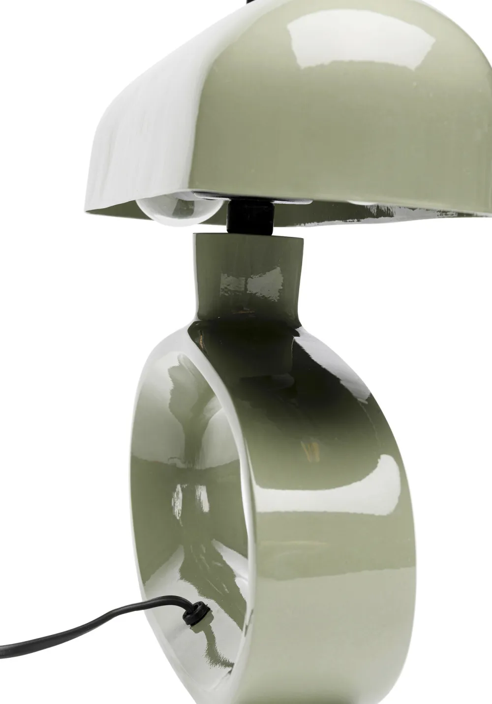 Lampy Stołowe*KARE Design Lampa Stołowa Stalowa W Kolorze Zielonym 37x26 Cm