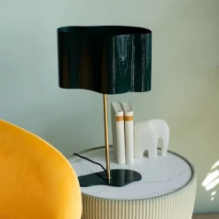 Lampy Stołowe*KARE Design Lampa Stołowa Stalowa W Kolorze Ciemnozielonym 49 Cm