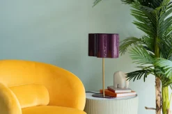 Lampy Stołowe*KARE Design Lampa Stołowa Stalowa W Kolorze Fioletowym 49 Cm