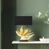 Lampy Stołowe*KARE Design Lampa Stołowa Tropical Flower 51x65 Cm Czarno-złota