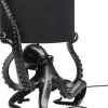 Lampy Stołowe*KARE Design Lampa Stołowa Z Abażurem Czarna Ośmiornica 37x47 Cm