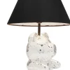 Lampy Stołowe*KARE Design Lampa Stołowa Z Abażurem Miś Szkło Lustrzane Ø26x40 Cm