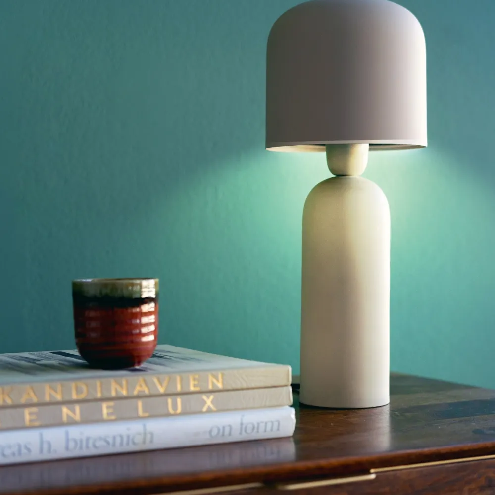 Lampy Stołowe*KARE Design Lampa Stołowa Ze Stali W Kolorze Beżowym 39 Cm