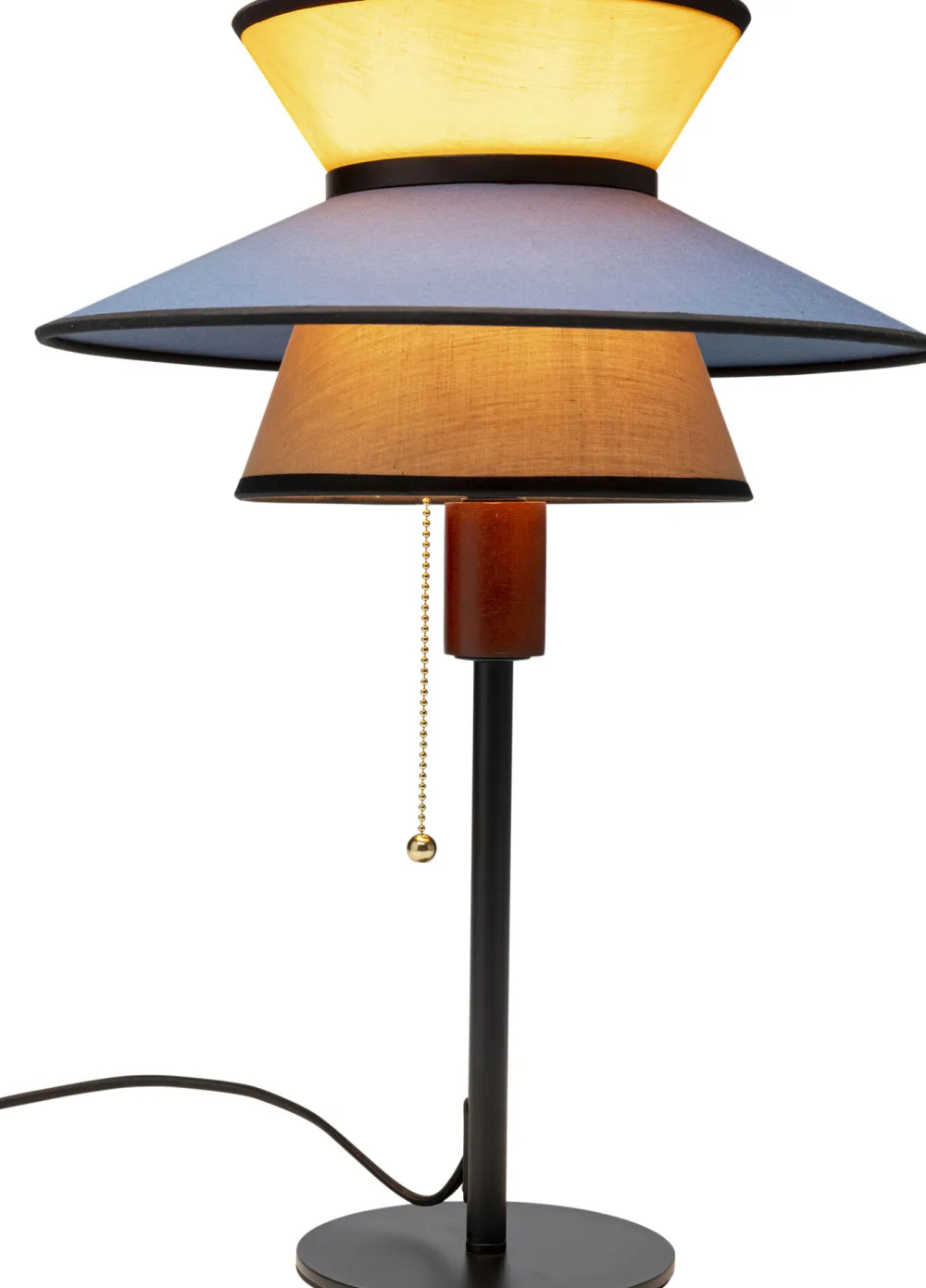 Lampy Stołowe*KARE Design Lampa Stołowa Z Kolorowym Kloszem Podstawa Czarna Ø35x49 Cm